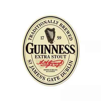 GUINNESS 3D-Blechschild - Guinness Label