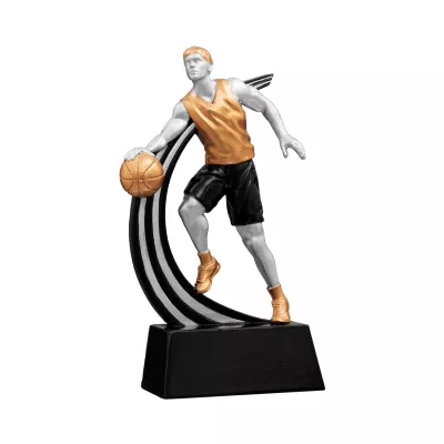 Resinfigur Basketballspieler im Dribbling